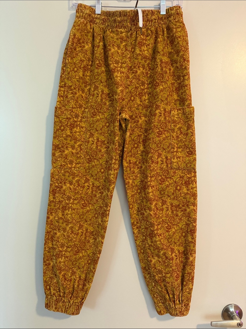 Urban Outfitters Mustard Floral Cargo Joggers